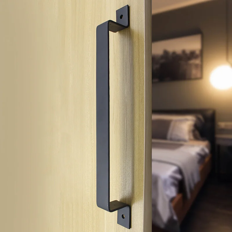 

Черная ручка-скоба для раздвижных дверей в стиле рустик, для кухни, спальни, веранды, мебельная фурнитура, простые ручки-кнопки