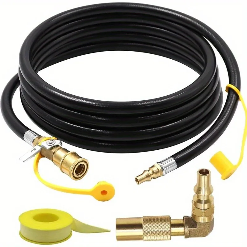 0‑30 PSI Adjustable Propane Gas Regulator QCC Fitting Stainless Braided Hose For Turkey Fryer Outdoor Cooker Spare Accessory
