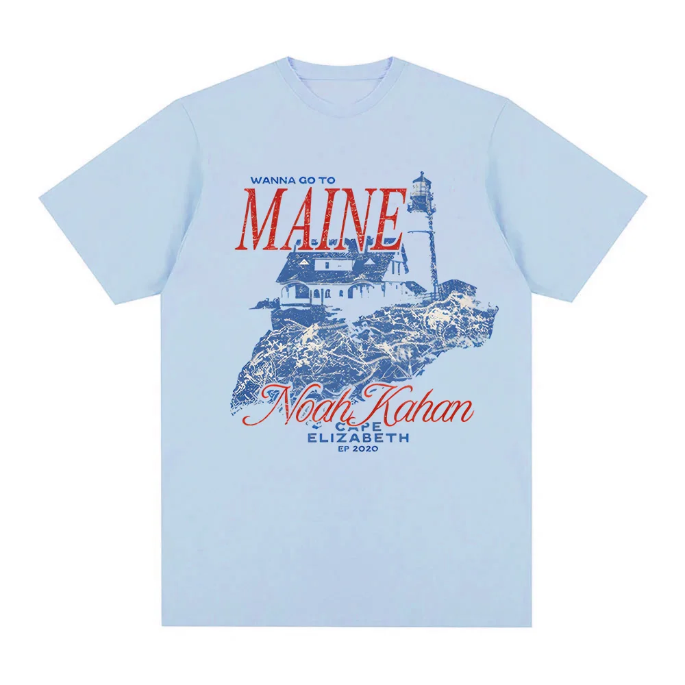Cape Elizabeth Tee 2026 New Noah Kahan 100%Cotton Vintage Casual Tee-shirt Unisex Round Neck High Quality Comfortable Tops