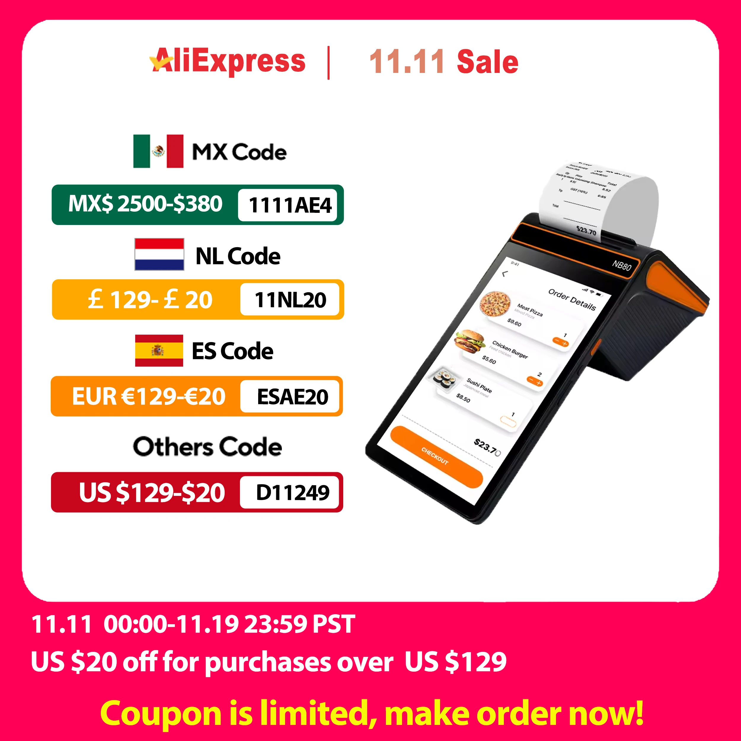 

Free Shipping 8 inch Android POS Terminal with 58/80mm Printer Loyverse Desktop POS 4G WIFI BT 2D Scanner NFC Cash Register