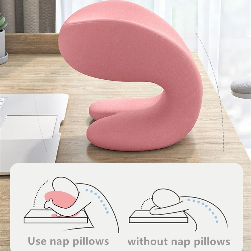 Desk Pillow for Napping, Travel Neck Pillow Memory Foam Wedge for Sleeping, Slow Rebound Back Pillow for Slender Ladies Teenager