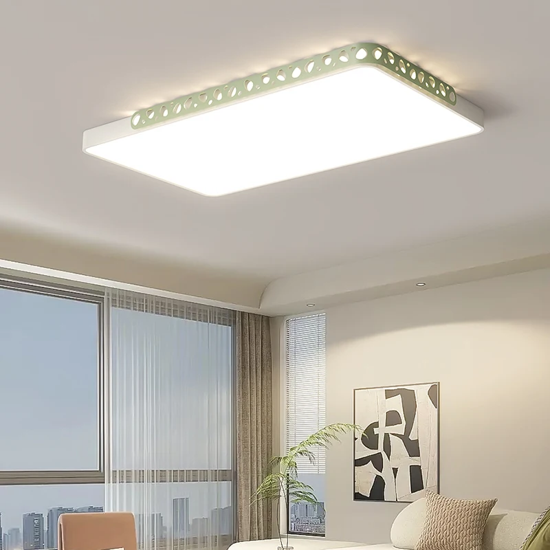 Simple home LED ceiling lamps fresh white and green chandeliers modern living room lamps dining room indoor lighting decoration