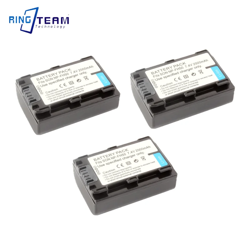 2 teile/lose NP-FH50 npfh50 batterie für sony NP-FH30 NP-FH40 NP-FP50 NP-FH70 NP-FH100 und DSC-HX1 hx100v hx200 hx200v DSLR-A230 a29