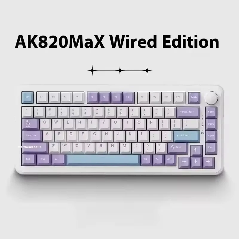 

Ajazz AK820 MAX Mechanical Gaming Keyboard Gasket-mounted Bluetooth Wireless/Type-C Wired With TFT Screen Connect PC Keyboard