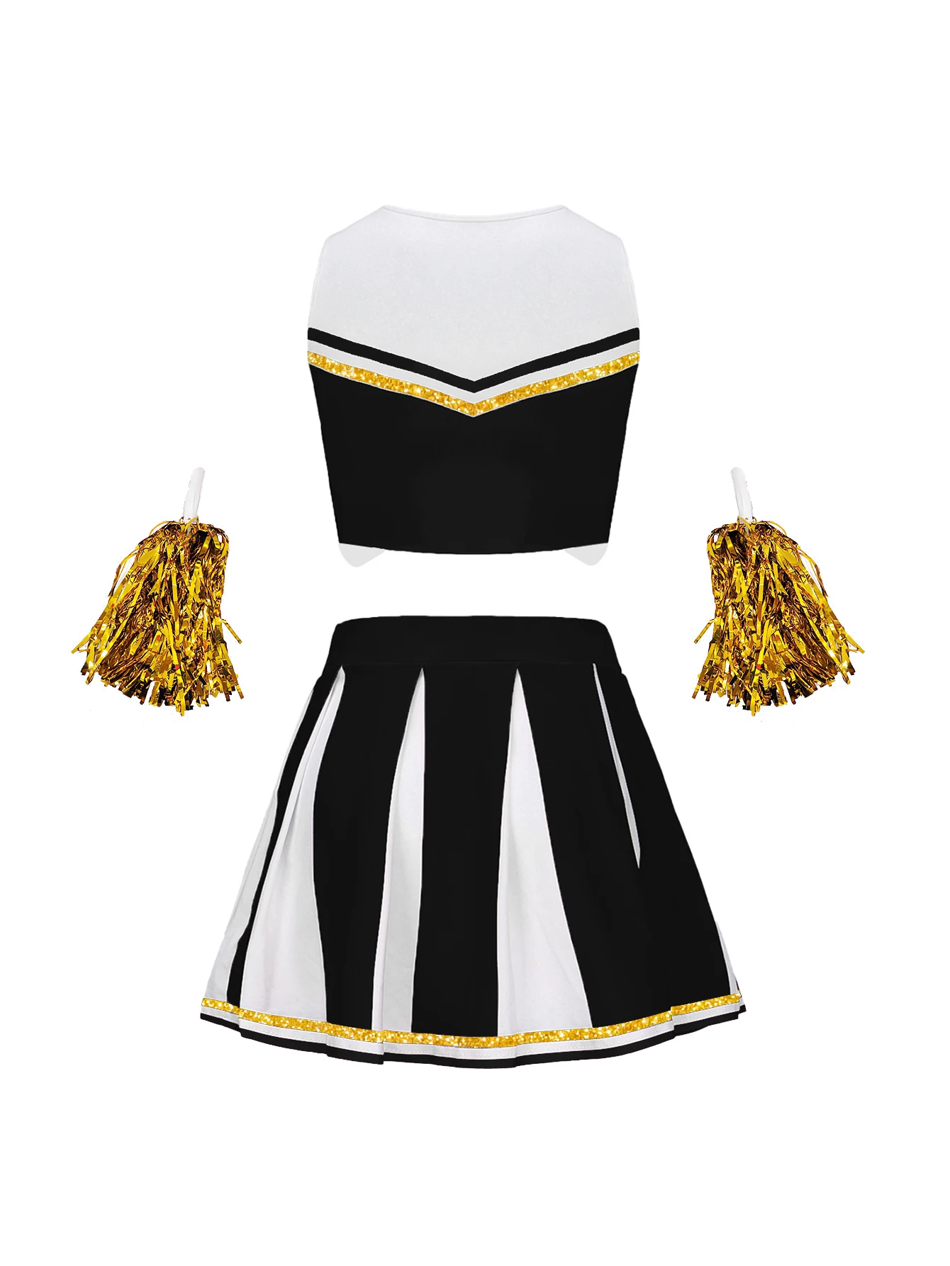 فريق التشجيع بدون أكمام للسيدات، رقيق ومثير، زي أداء موسيقى مرحلة الطلاب، زي فريق التشجيع للبالغين