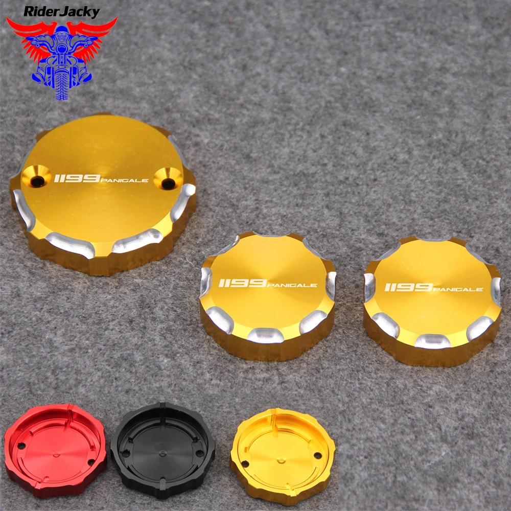

For DUCATI 1199 Panigale 2012-2014 2013 12 14 Motorcycle Front Brake Clutch & Rear Brake Fluid Reservoir Cover Cap