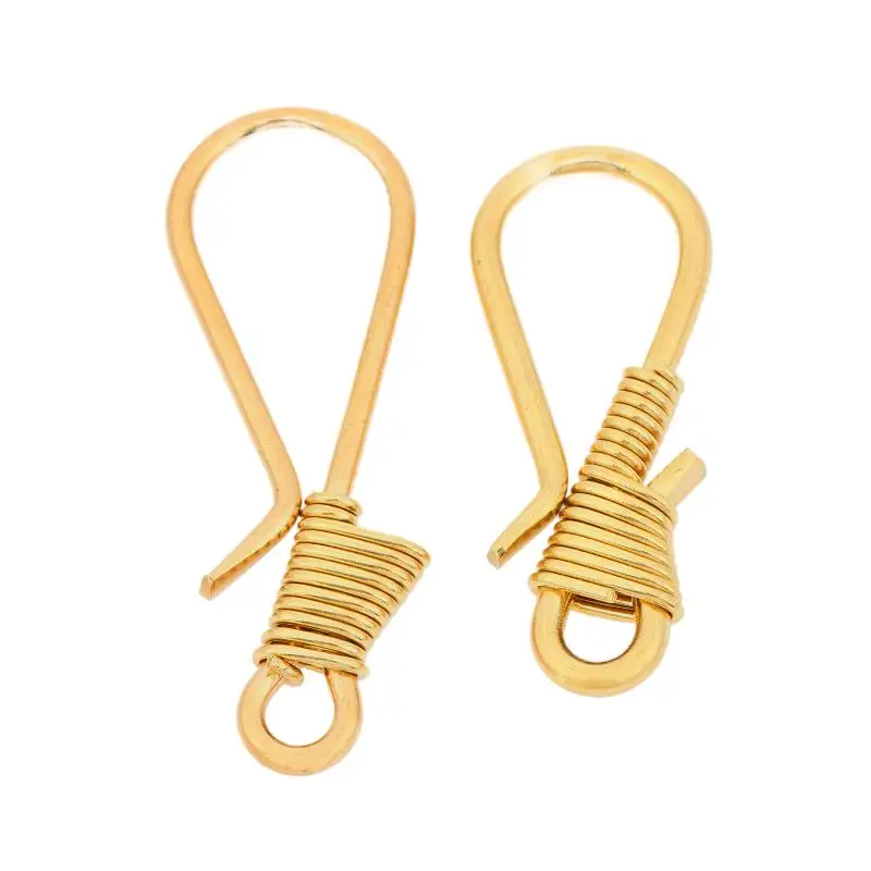 Retro-Messing-Schlüsselanhänger mit Drahtwicklung, Gürtel-U-Haken, Fischhaken, Anhänger-Clip, Verschluss für Schlüsselring, DIY-Schmuckherstellung, Zubehör – Detail 7
