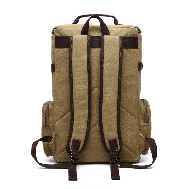 Ruil Men's Backpack Vintage Canvas Backpack School Bag Men's Travel Bags Large Capacity Backpack Laptop Backpack Bag Rucksack