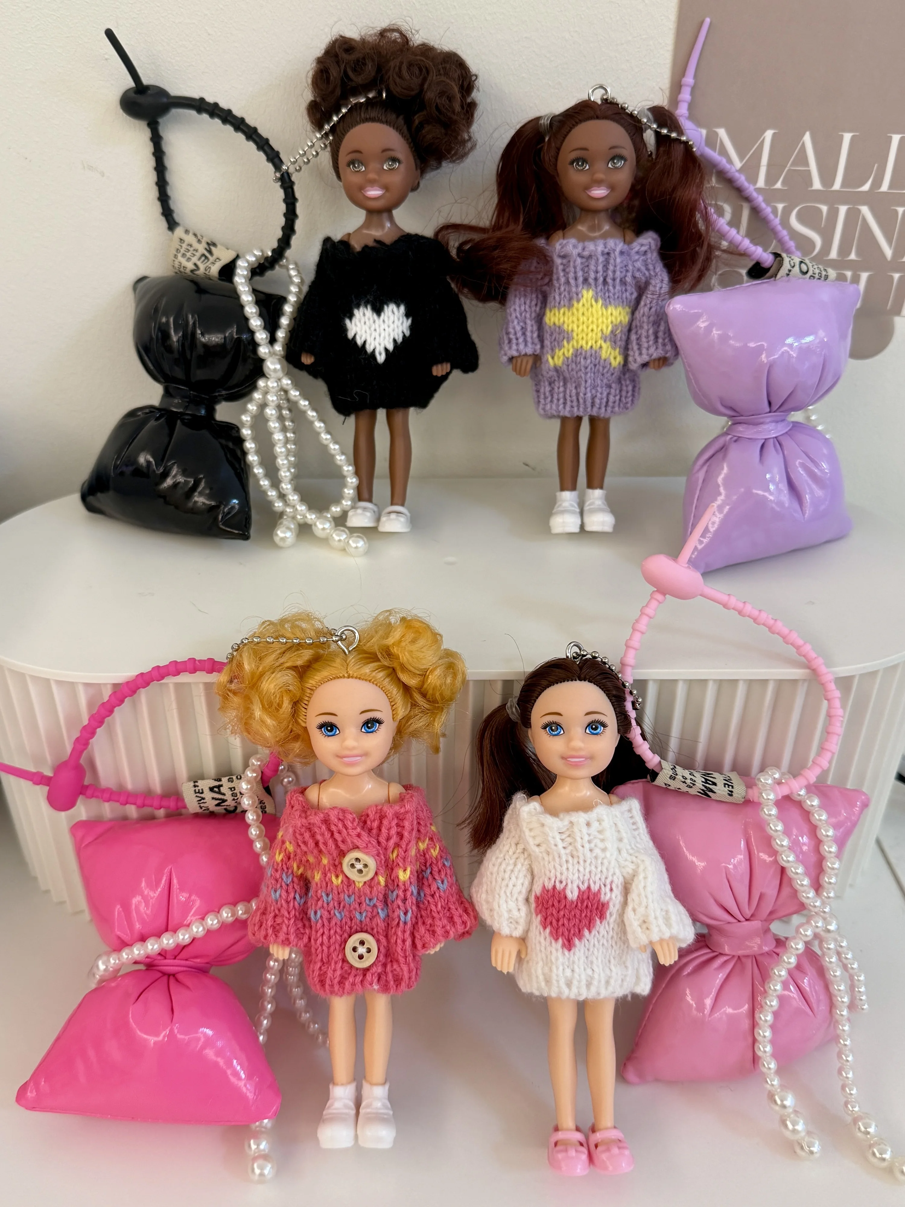 Bag Pendant Princess Doll Keychain Mobile Phone Bag Pendant Bag Accessories DIY Jewelry Decoration Bag Decoration
