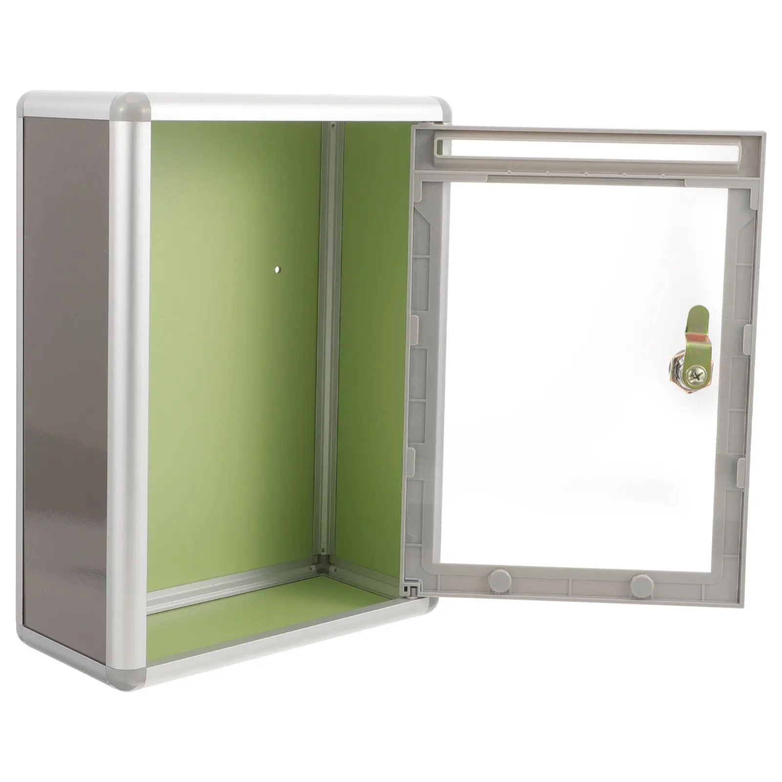 Transparent Mailbox Raffle Ticket Container Slot Metal Holder Donation Fundraising Creative Post Box Wall Mounted Ballot