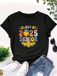 Senior 2025 Women Girls Senior 25 Graduation Class Of 2025 T-Shirt women graphic tees ladies t shirts tops for teen girl