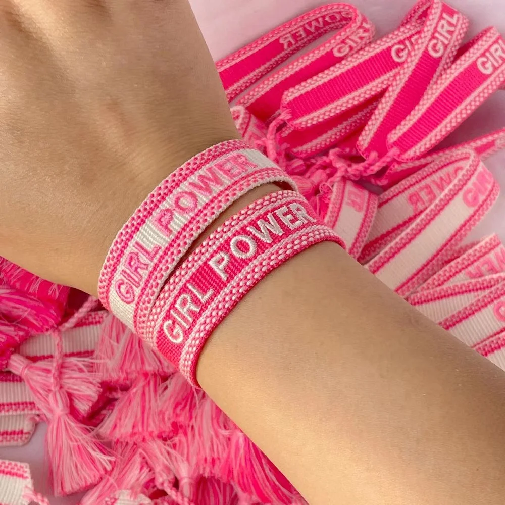

Woven Bracelets GRL PWR Gift for Girls and Women of all ages Handmade Jewelry