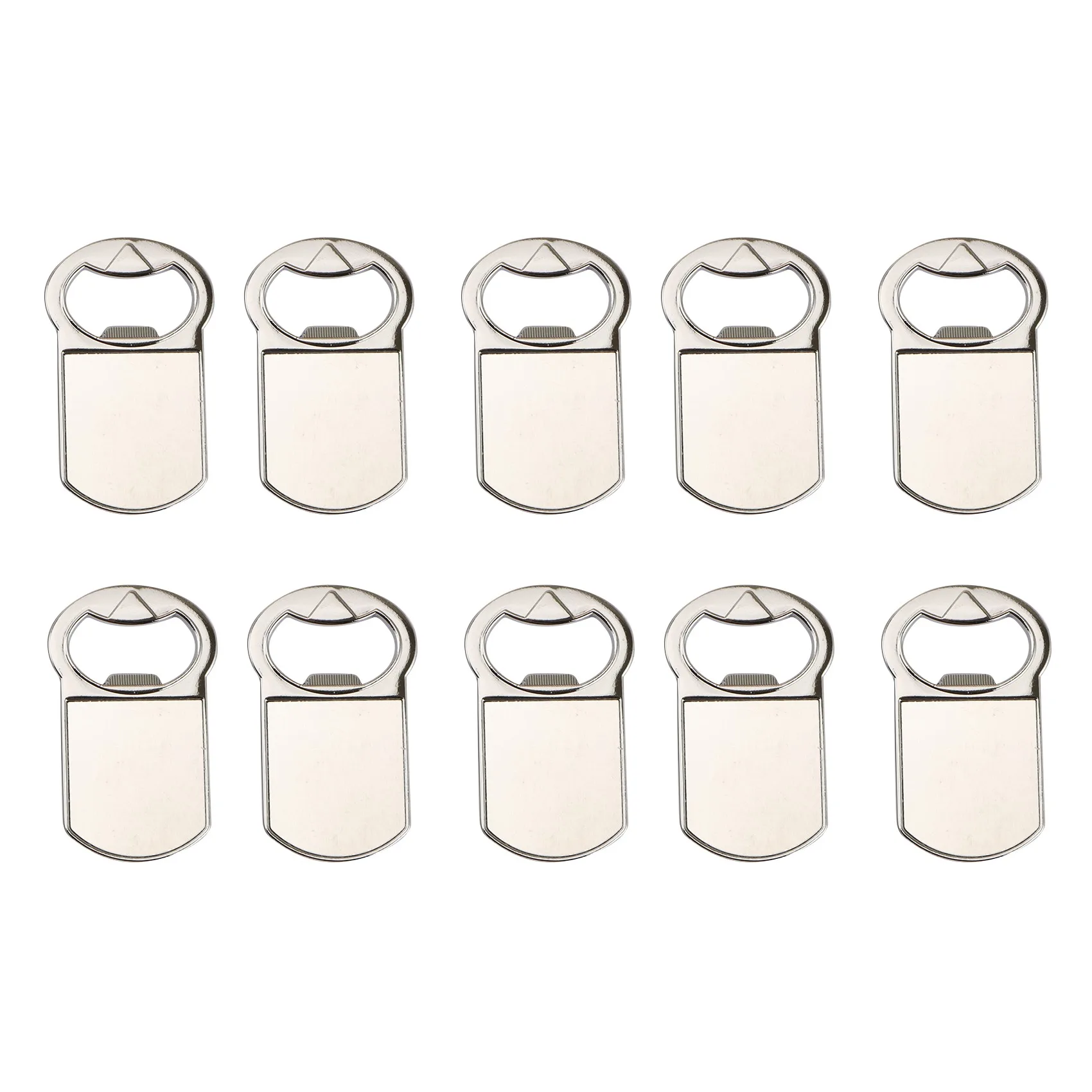 10pcs Sublimation Blank Bottle Opener Metal Bottle Opener Fridge Magnet(Square)