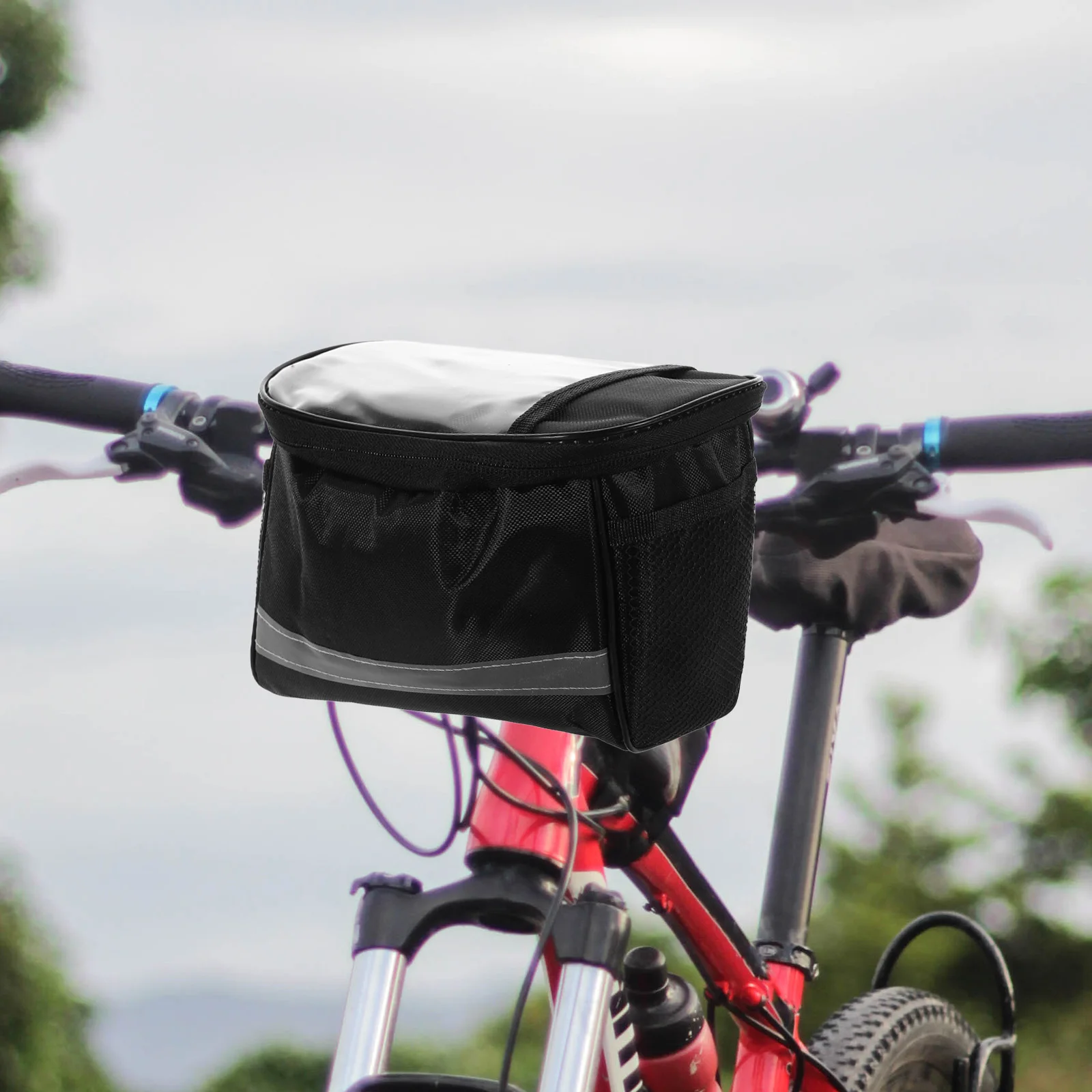 

Multifunctional Bicycle Handlebar Lightweight Folding Bike Front Frame Storage Pouch For Road Mountain Scooter Cycling Accessory