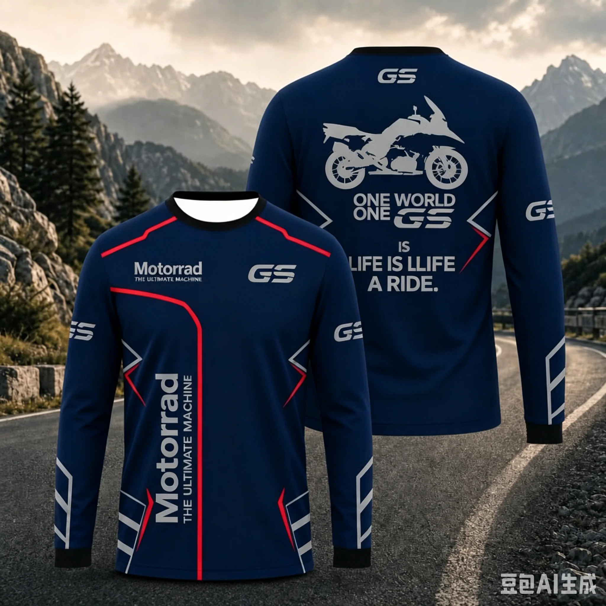 Outdoor Adventure Wear - Motorcycle GS Adventure Riding Long-Sleeved T-Shirt