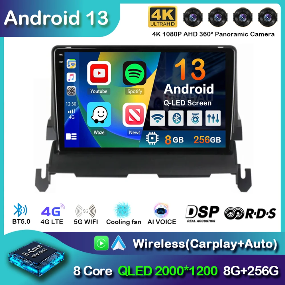 

Автомагнитола Carplay 2DIN, мультимедийный видеоплеер с поддержкой 4G + Wi-Fi, GPS, BT, для Dodge Journey 2009, 2010, 2011, 2012