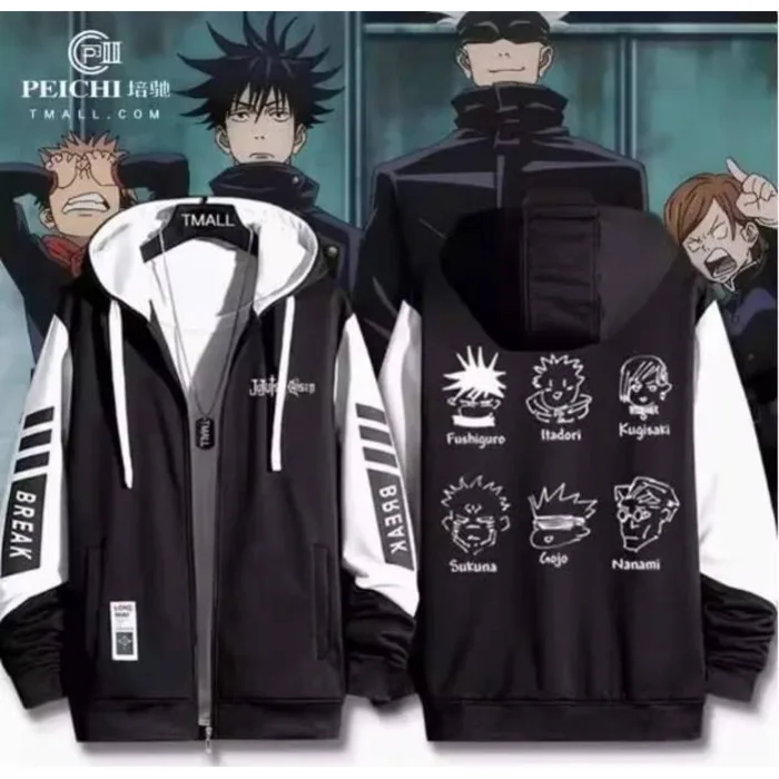 

Anime Jujutsu Kaisen Satoru Gojo Hooded Hoodie Cosplay Autumn Winter Men Women Coat Loose Jacket Tops Anime