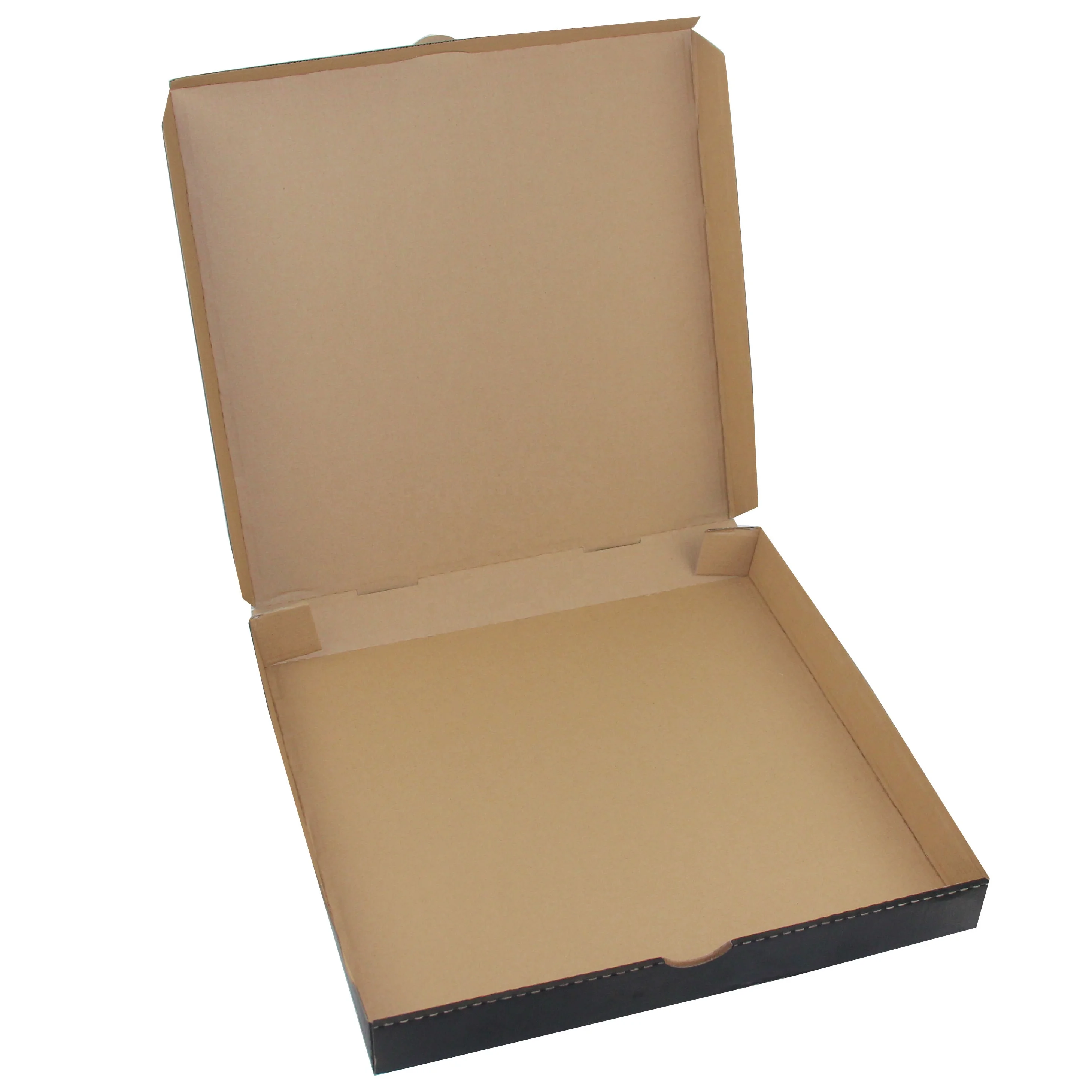 مصنع صندوق الورق بالجملة تصميم مخصص صندوق طعام ورق مموج أسود 8 10 12 صندوق بيتزا