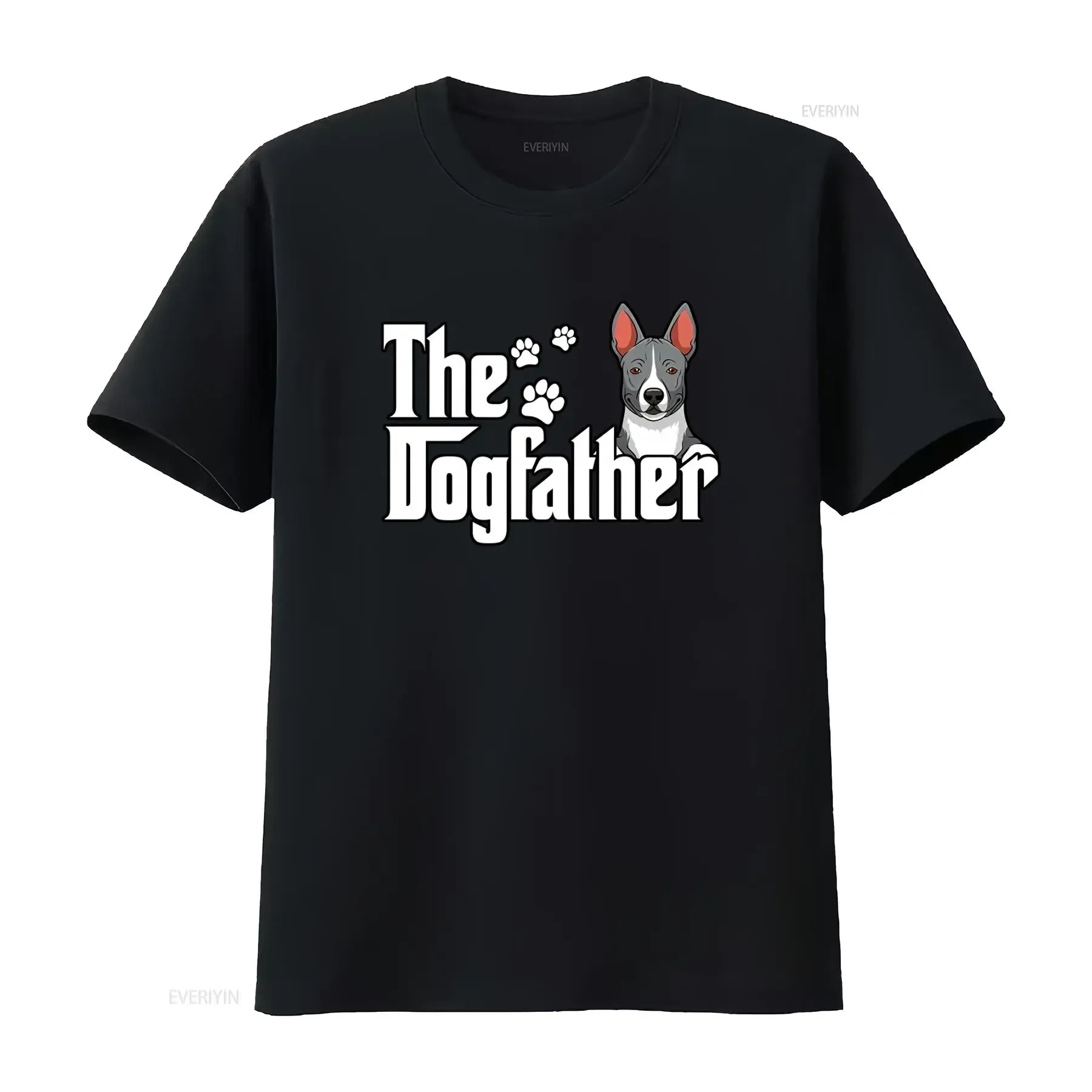 Basenji The Dogfather Father's Day T Shirt Stylish Comfortable Dog Lover vintage Washed graphic Stretched designer clothes Soft