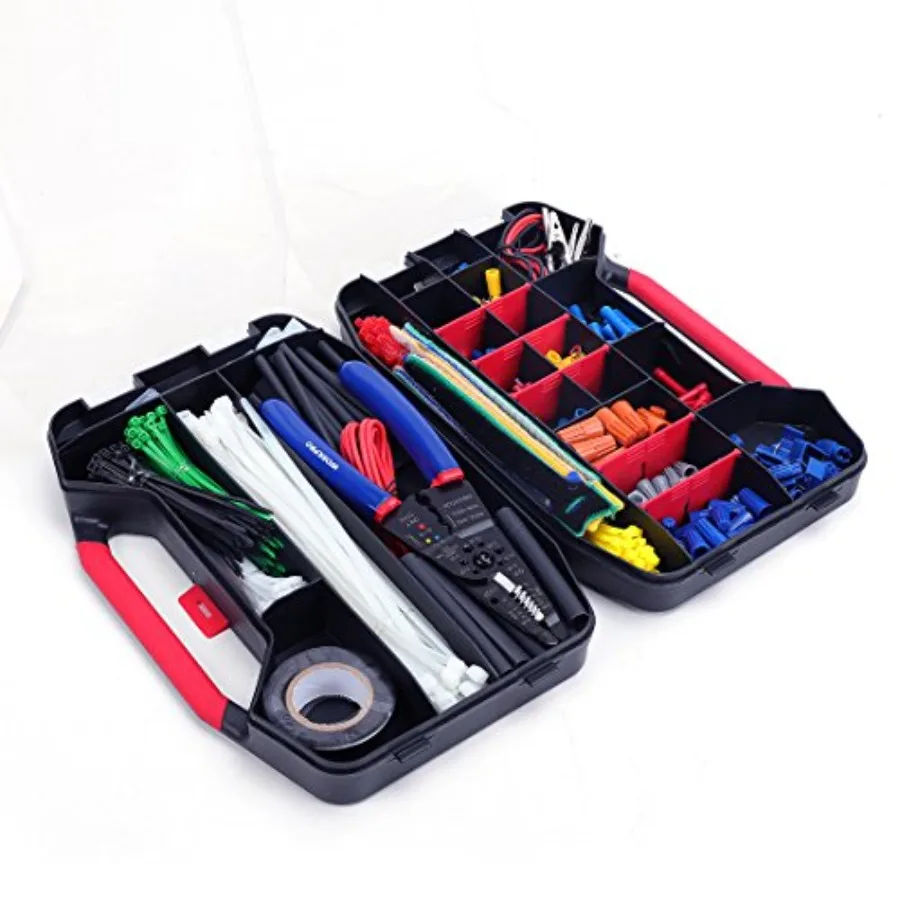 582-Piece Heat Shrink Wire Connectors Kit, Electrical Wire Terminals, Electrical Repair Kit with Wire Cutter Stripper Crimping view 5