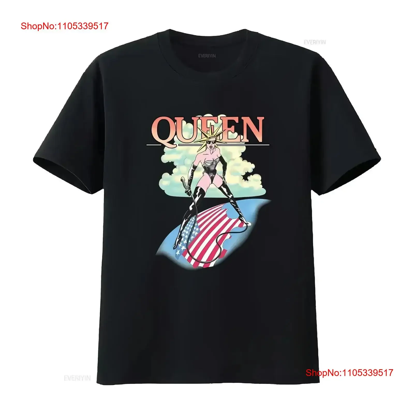 queen mistress T Shirt vintage Washed designer clothes Stylish Comfortable homme Slightly Versatile Soft Casual  vintage