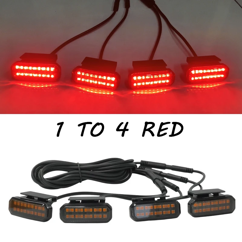 FOR Toyota Hilux Revo Car Center Grille Small Amber Light Single Color Snap LED High Brightness Waterproof Models image 3