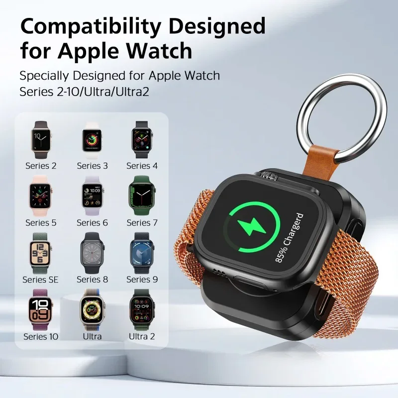 Wireless Charger Magnetic Watch Large Battery Portable Fast Chargers for Apple IWatch Samsung Watch 10 9 8 7 Se Ultra Series