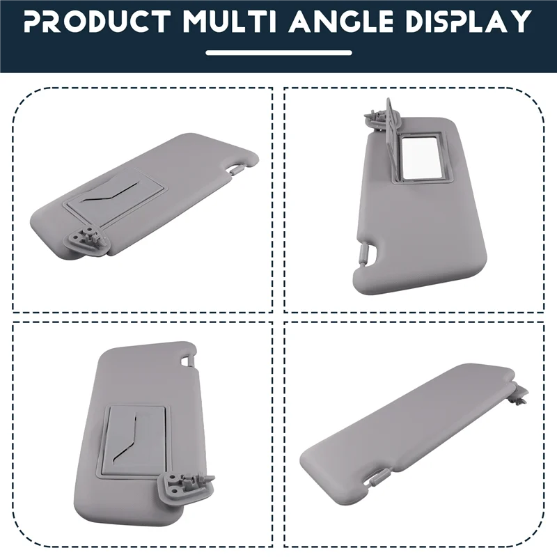 Car Sun Visor Inside Sunshade Gray For Hyundai I30 I30CW 2008-2011