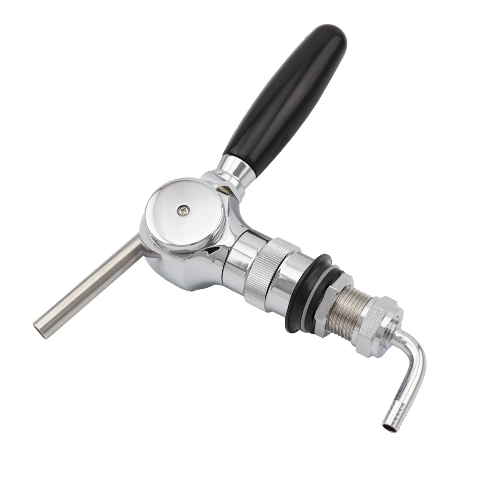 Silver Belgian Beer Tap G5/8 Thread 30mm Shank Flow Control Ball Shape Home Brewing Draft Beer Faucet Soda Kegerator Kit