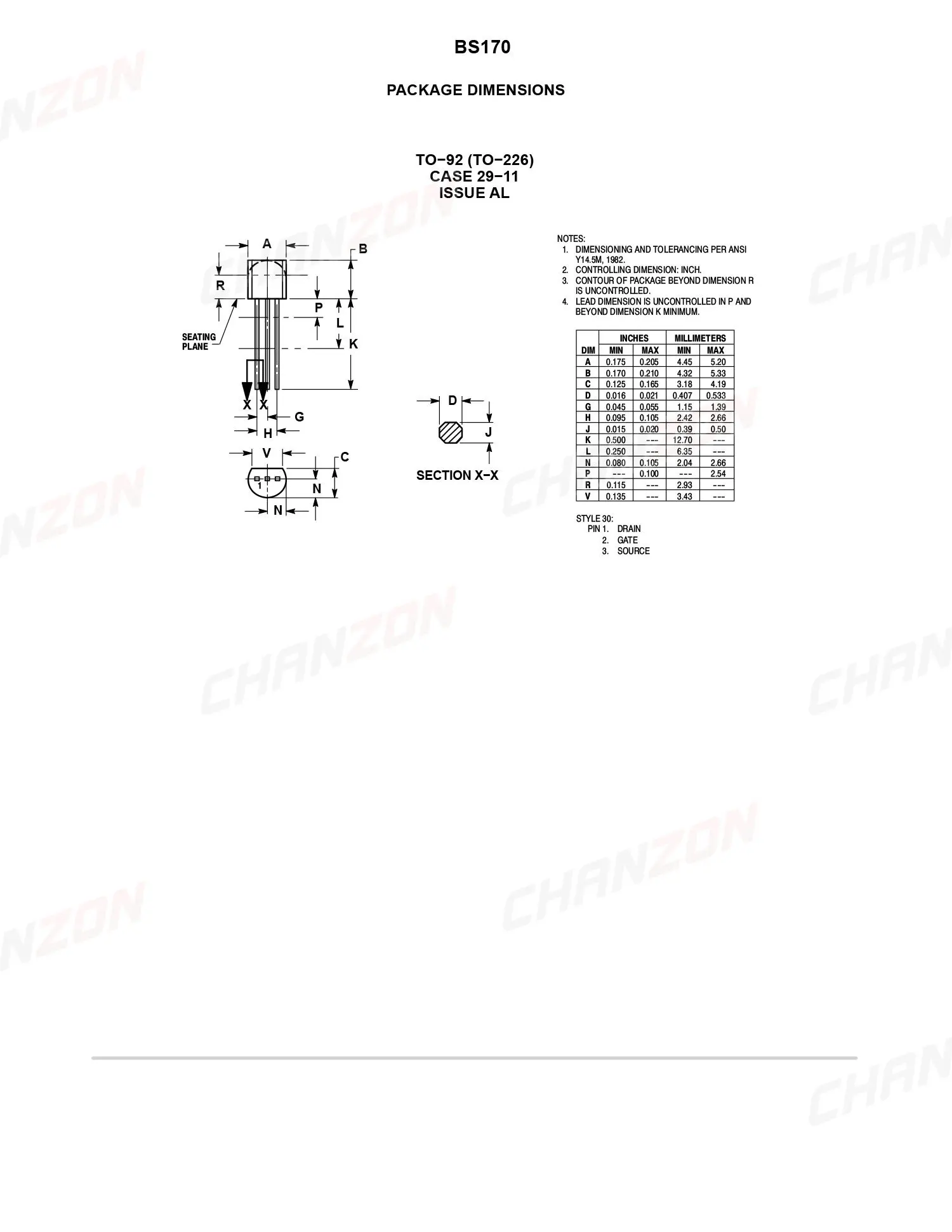 10pcs BS170 TO-92 N-Channel Mosfet Bipolar Junction Transistor BJT SIC Mos Fets Triode Tube 500mA DIY Integrated Circuits