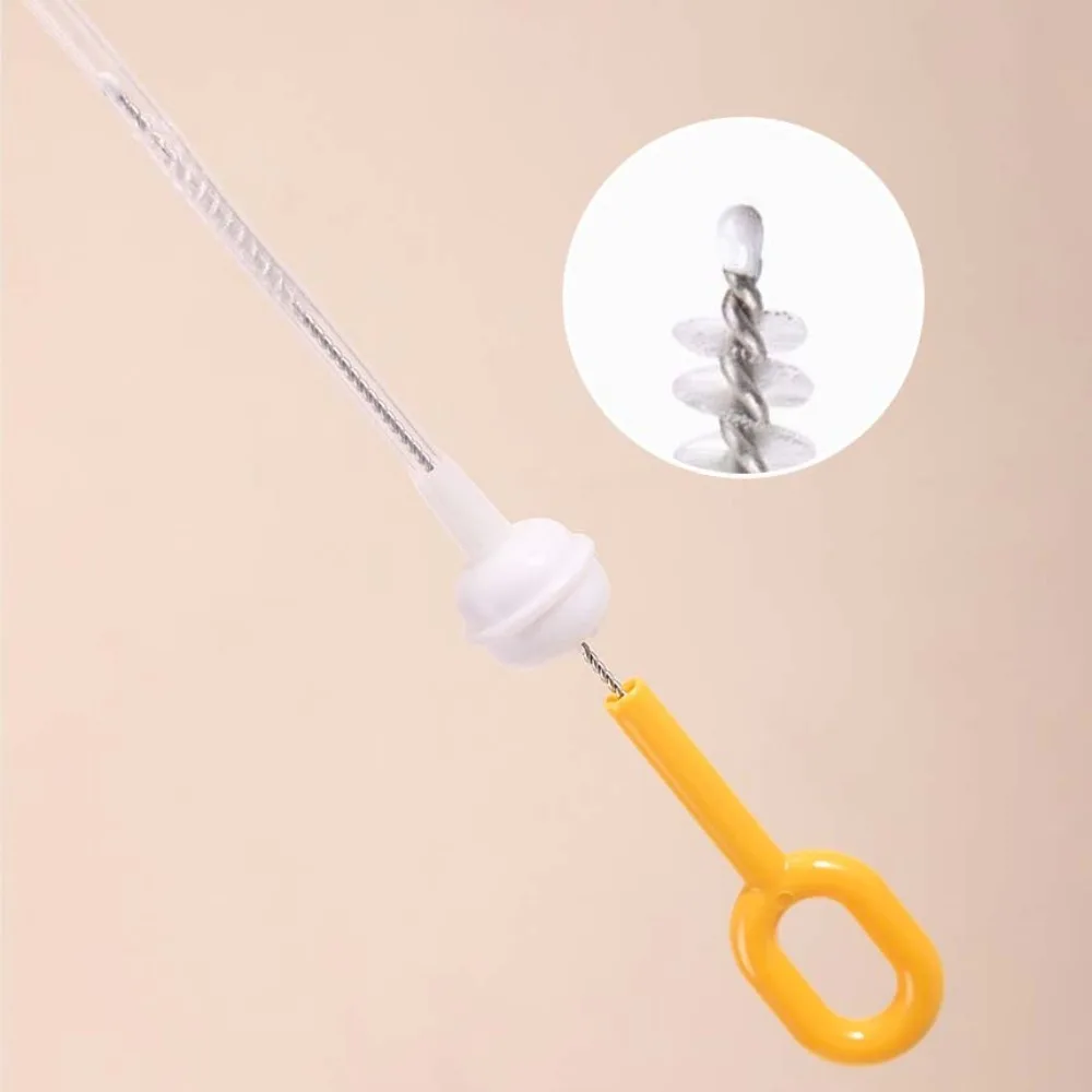 ABS Bottle Cleaning Brush Set TPR Anti-lost Baby Nipple Brush Kit Silicone Detachable Glass Cup Washing Tool Domestic Workers