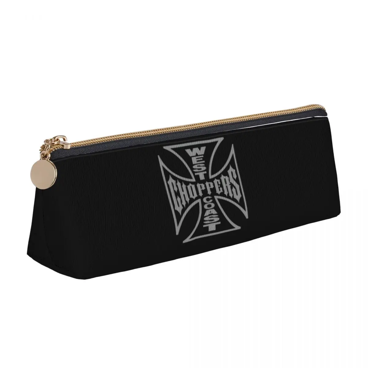 

West Coast Iron Cross Choppers Pencil Case for Students Gifts Pen Box Pencil Bag Stationery Supplies Pen Holder Bag