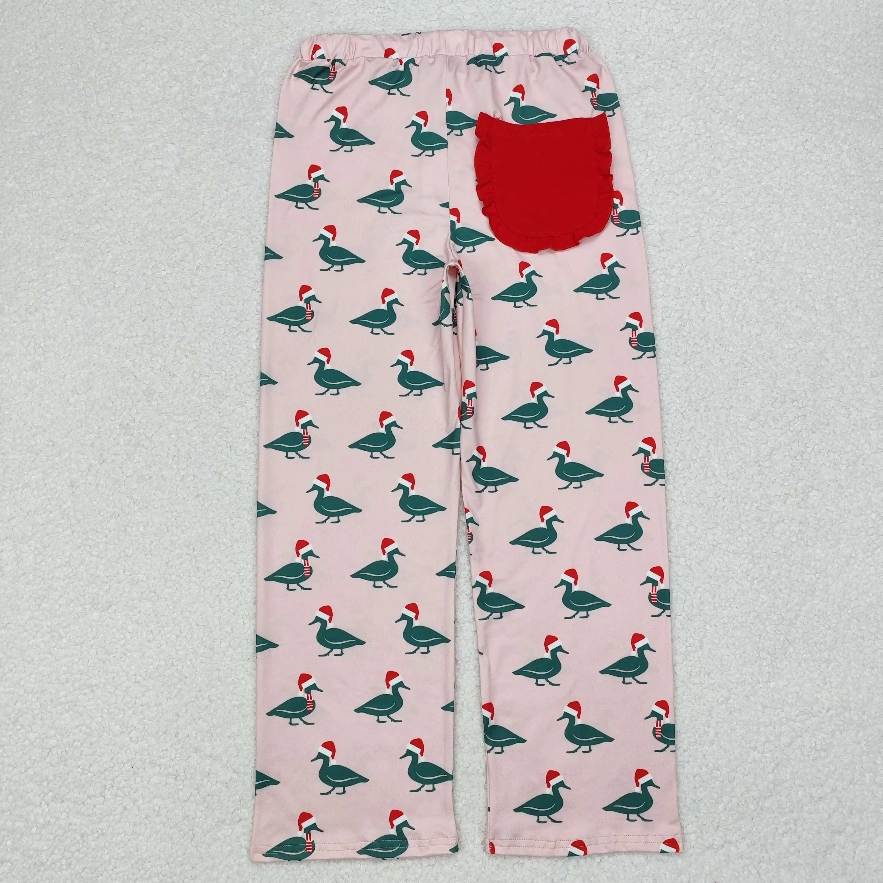 P0637 Stylish And Good Looking Adult Woman Trousers Christmas duck pink Print With Adult Women Rts No Moq