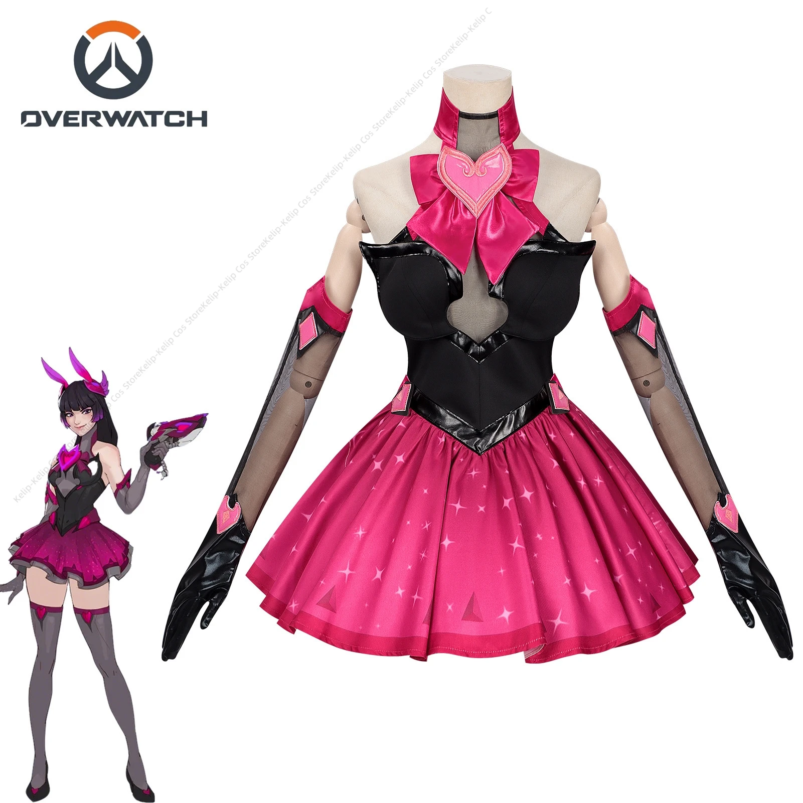 OW Midnight Skin DVa Cosplay Costume Night Ops Tactical Uniform Outfit Sexy Superhero Bodysuit For Adult Women Party Wear - view 2
