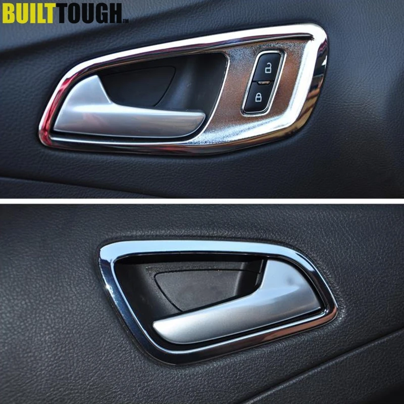 For Ford Escape Kuga 2013 2014 2015 2016 2017 2018 Chrome Interior Inner Door Handle Bowl Catch Cover Trim Frame Molding Garnish