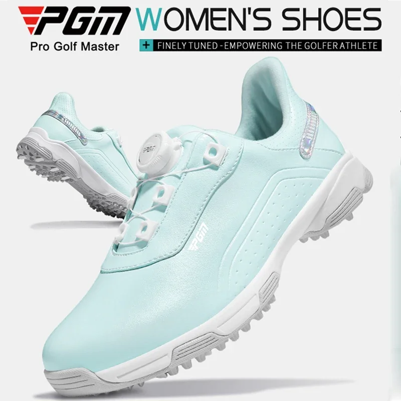 

Pgm Women Golf Shoes Professional Golfer Sport Sneakers Spikesless Grass Golfing Shoes Ladies Knob Buckle Walking Footwear