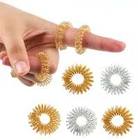 5pcs/Lot Finger Massage Ring Acupuncture Ring Health Care Body Massager Relax Hand Massage Tool