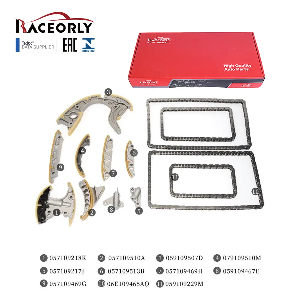 

RACEORLY Timing Chain Kit for Audi Q7 VW Touareg CAS Engine 3.0 TDI 059109507D