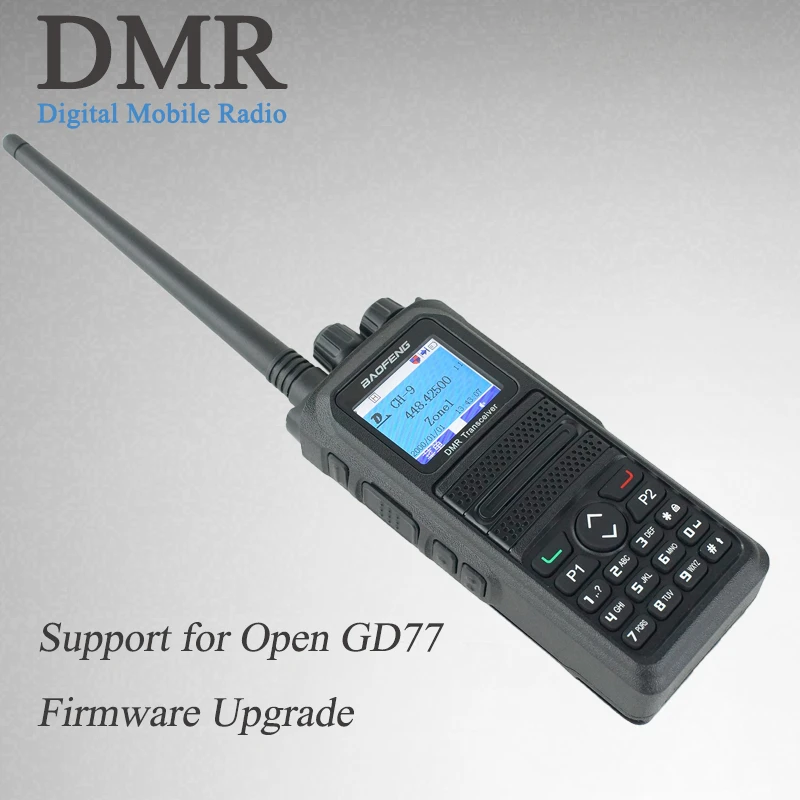 Imagem -02 - Baofeng-walkie Talkie Digital Rádio Analógico Open Gd77 Dmr Uhf Vhf 5w Slot de Tempo Duplo Tier1 Tier2 Dm1701 Atualização do Dr1801