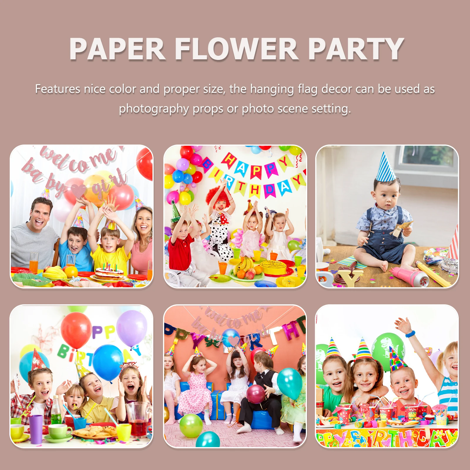 

1Set Welcome Baby Girl Banner Cute Hanging Banner for Baby Shower Decorations Party Supplies Photo Prop Infant Birthday