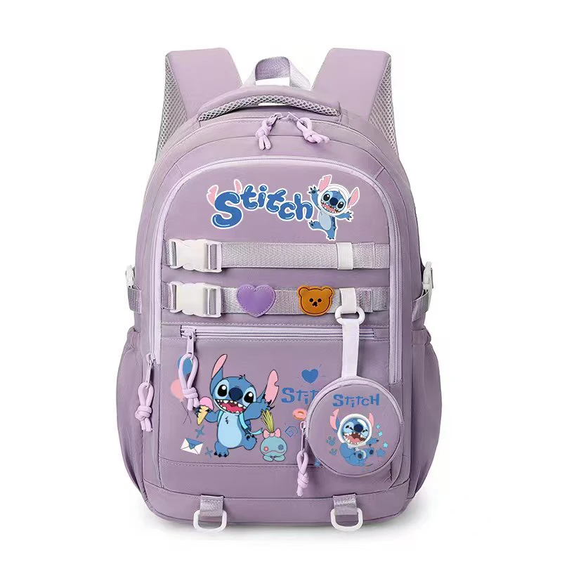 Disney Stitch Backpack Children Lovely Schoolbag  Student Multifunctional Kawaii Backpacks Large Capacity Waterproof Backpack image 4