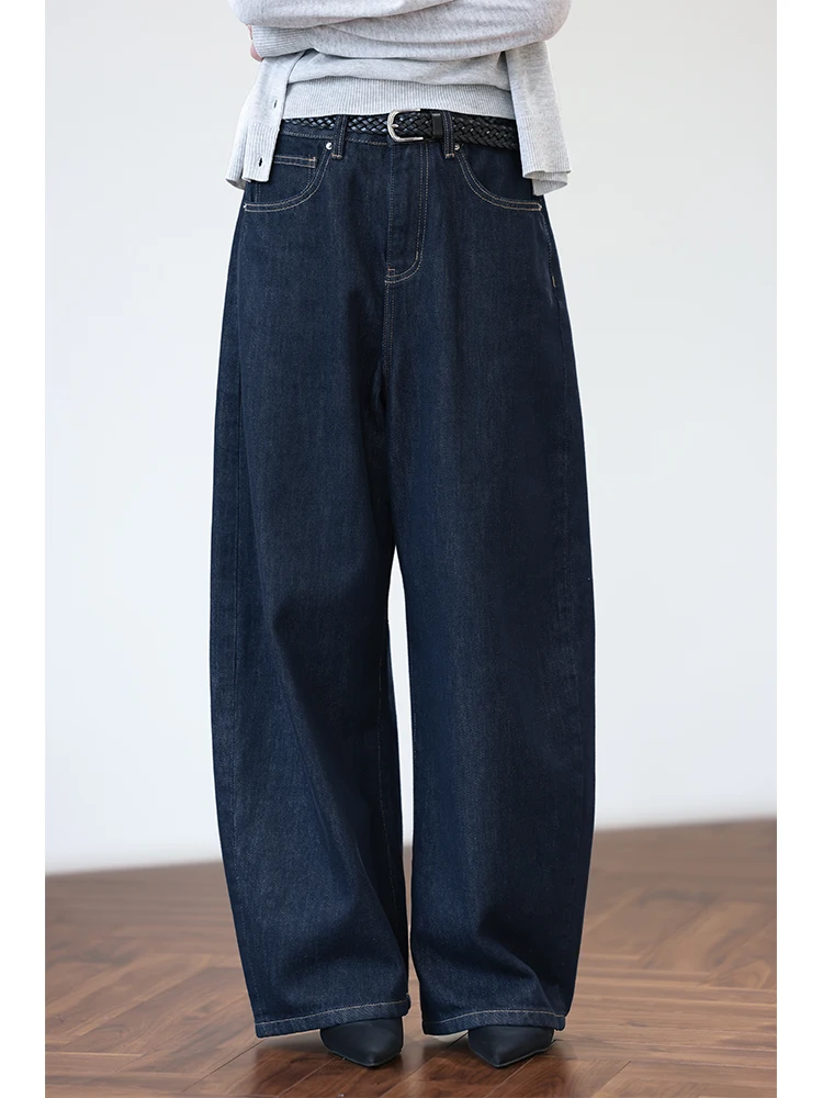 

Женские джинсы с высокой талией и широкими штанинами, оригинального цвета, с изогнутым кроем, свободного кроя, повседневные, на молнии