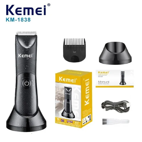 Триммер Kemei KM-1838 для интимных зон с защитной насадкой — фото товара