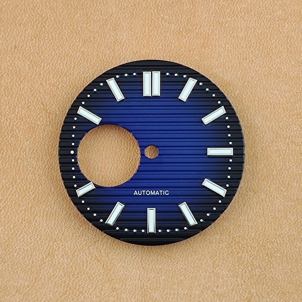 29.8mm NH38 Dial Hollow Out Dial Custom logo dial Green Luminous for Nautilus NH38 Movement Watch Accessories Repair Tools