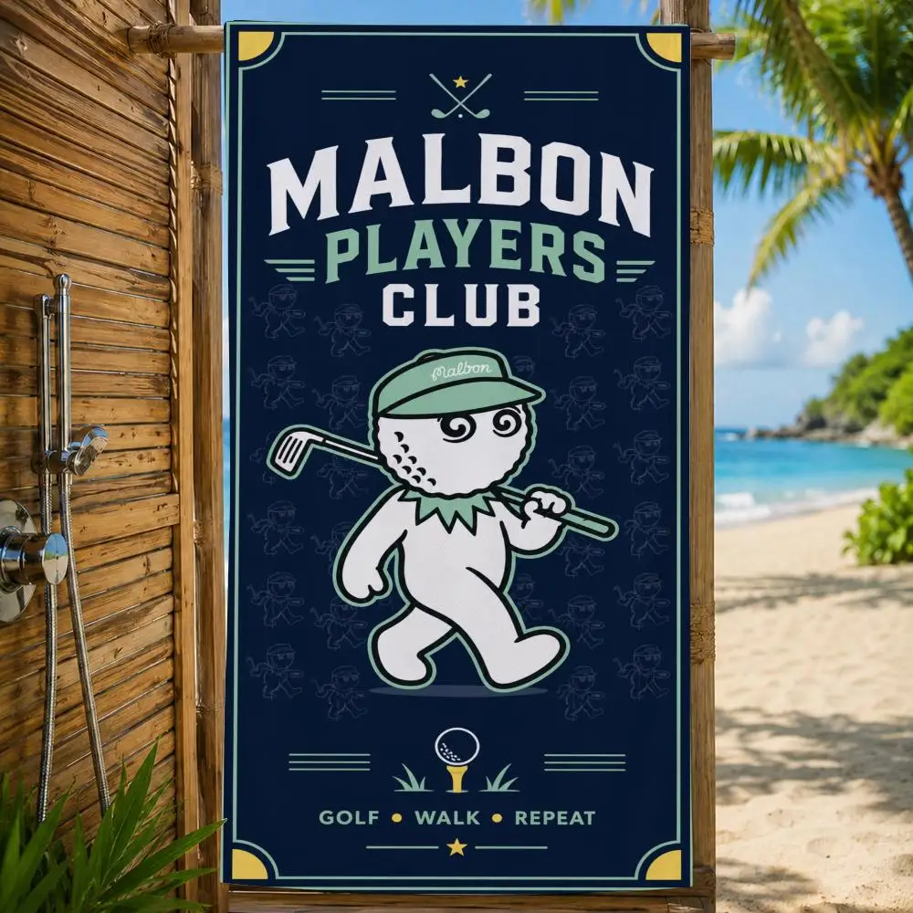 Marke Malbon Golfhandtuch, großes bedrucktes, schnell trocknendes Mikrofaser-Strandtuch, Gesichtstuch, weich, leicht, für Fitness, Camping, Spa – Detail 40
