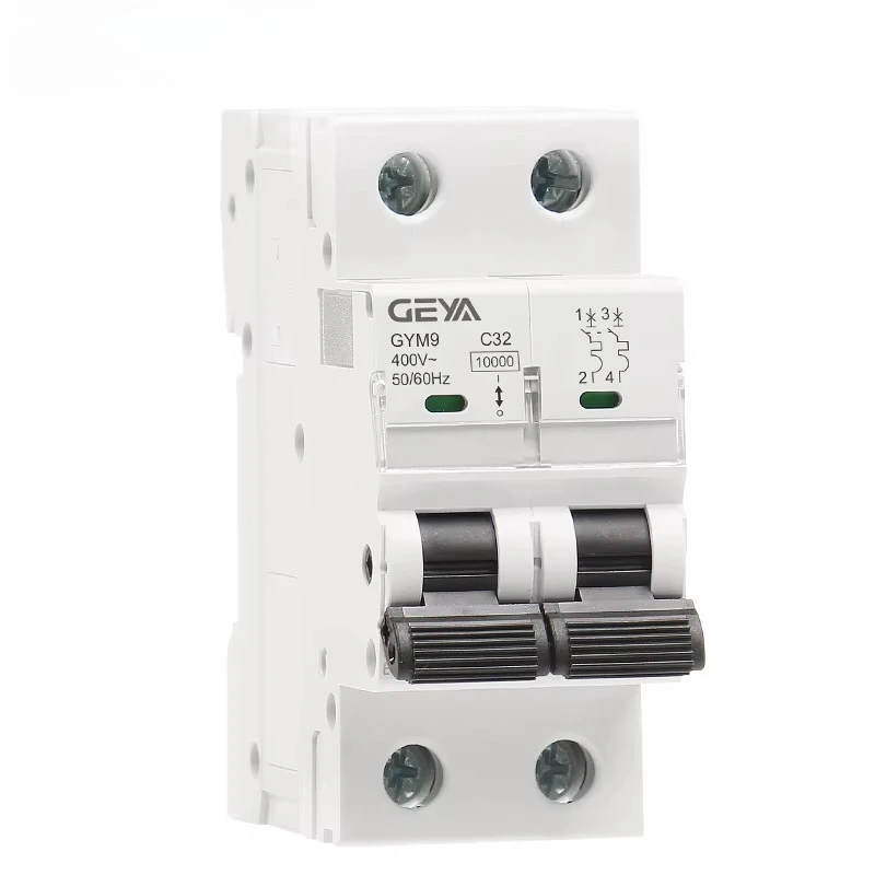 

2PCS GYM9 1P 2P 3P 4P 10KA MCB From 1A to 63A High Breaking Capacity Miniature Circuit Breaker with CE Certificate
