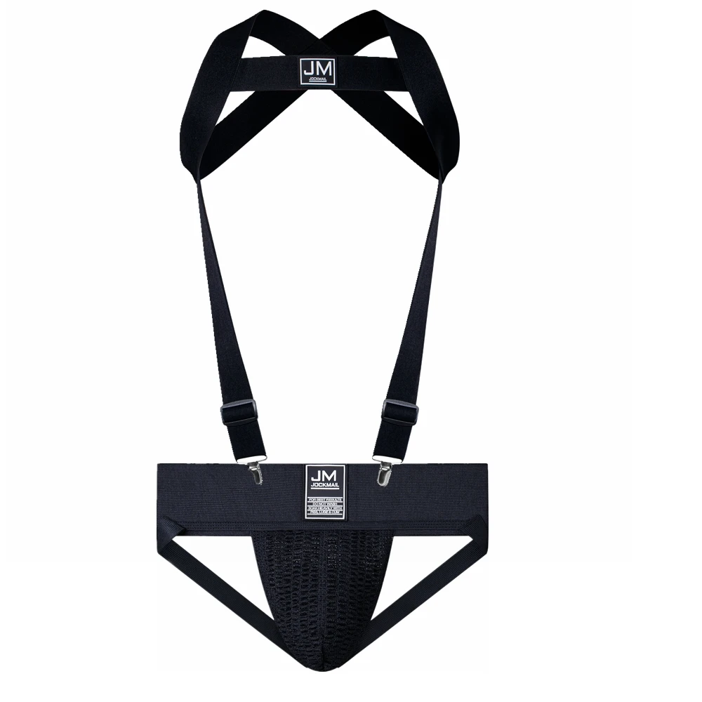 JOCKMAIL Body Harness Adjustable Elastic Strap Detachable Split-type Give Away Athletic Supporters Jockstrap Men Underwear Sets
