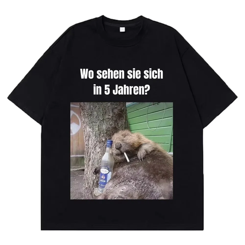 Funny Animals Memeomen Hip-hop T-shirts Summer Short-sleeved Loose CasualFashion Clothing T-shirts