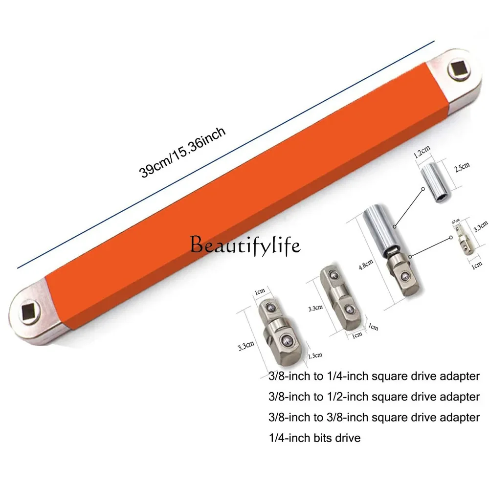 

jj4 Cross-border multi-function extension wrench ratchet dual-purpose wrench offset Extension wrenc