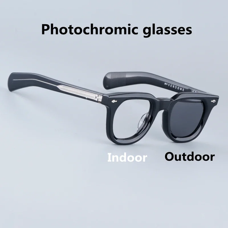 

Vendome Photochromic Sunglasses Uv400 Transit Fashion Men Oval Acetate Glasses Handmade Japan Style High Quality Eyewear